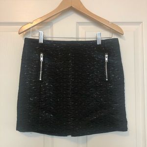 Love...Ady Black Metallic Mini Skirt